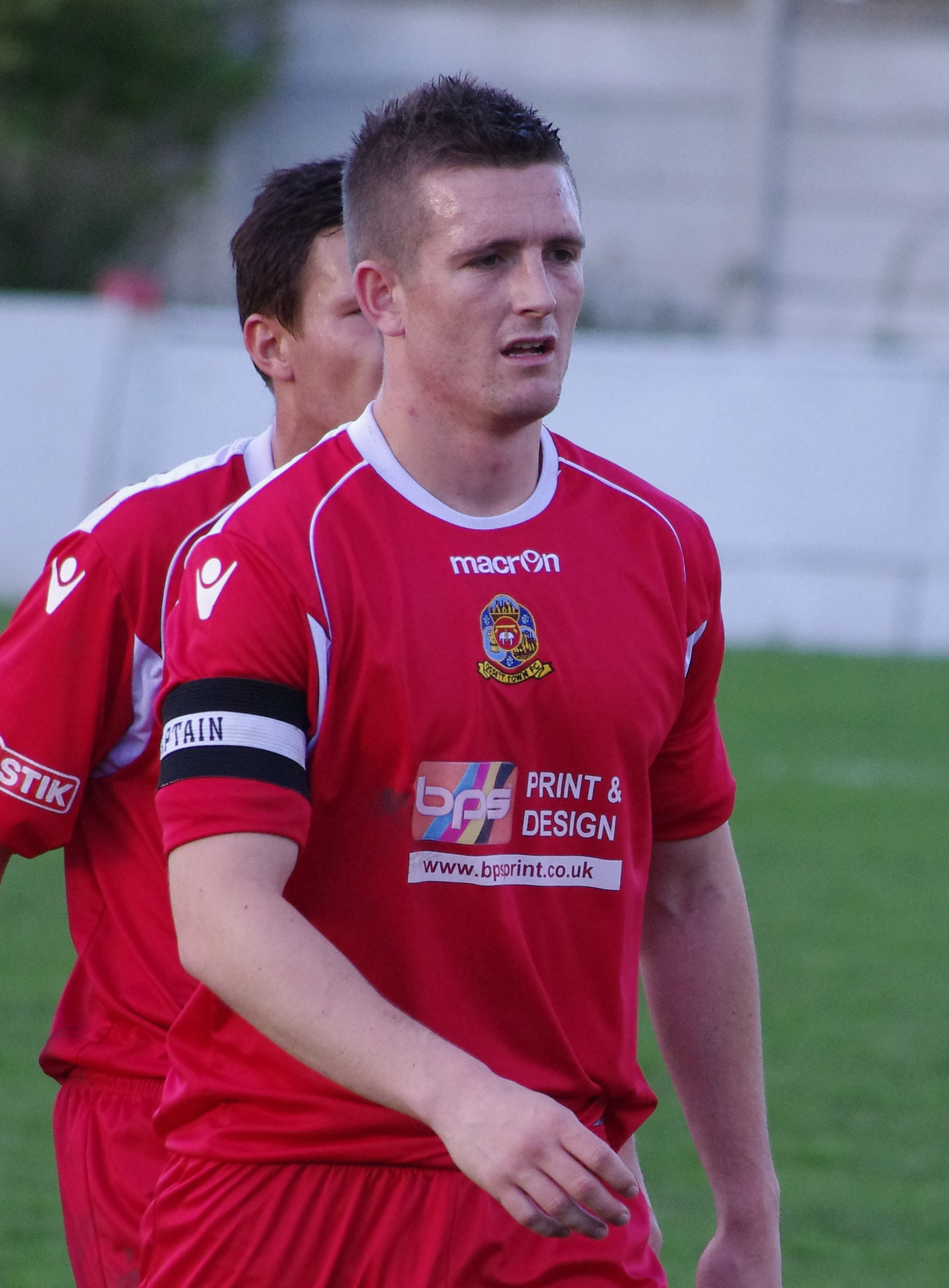 Looking up: Ossett Town captain Ryan Qualter hopes his side can record a fourth straight league win tomorrow