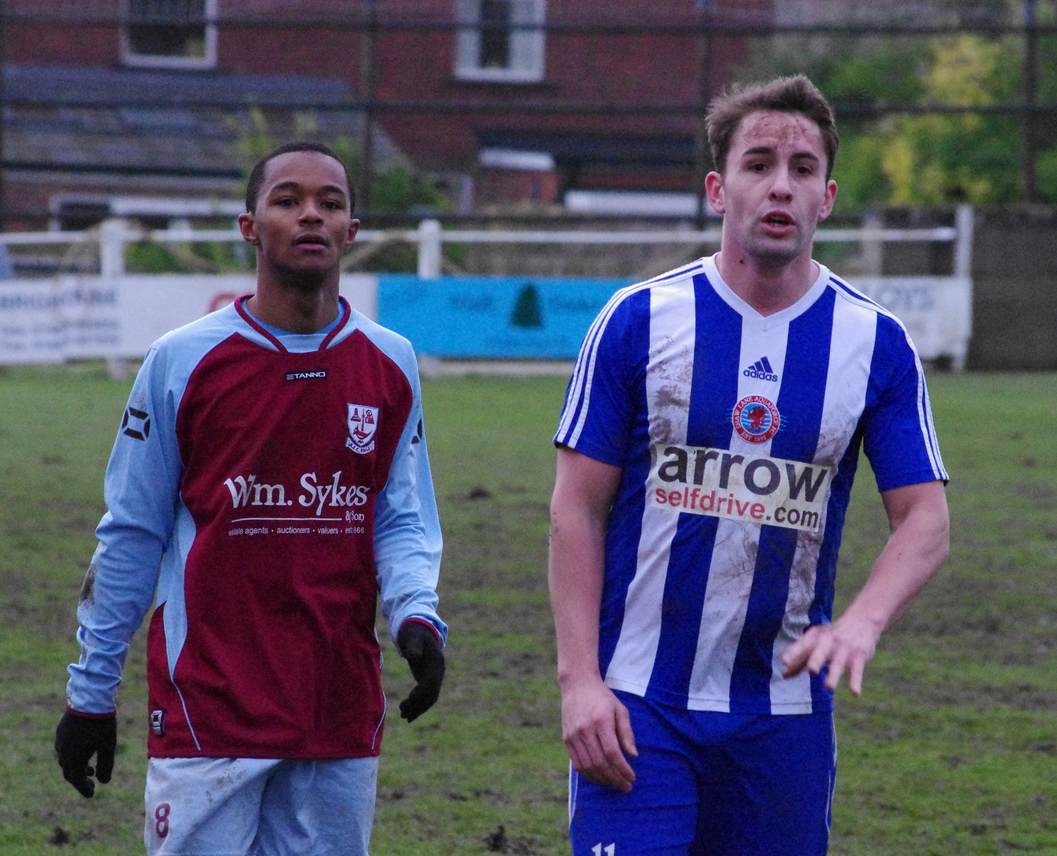 Doran Jordan (left) scored the dramatic 86th minute winner for AFC Emley