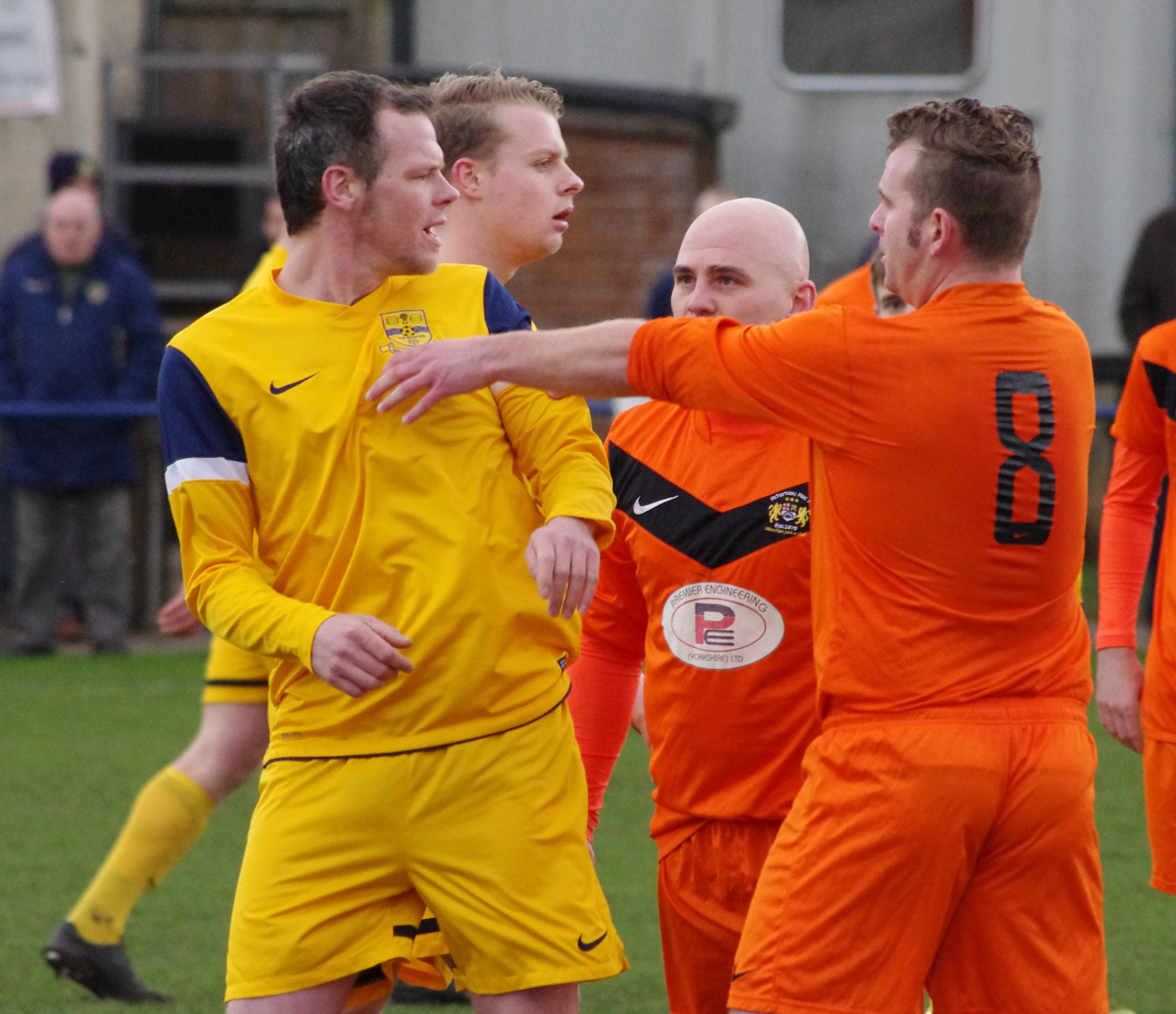 Tempers did fray at times, but referee Andy Smith handed out only two yellow cards