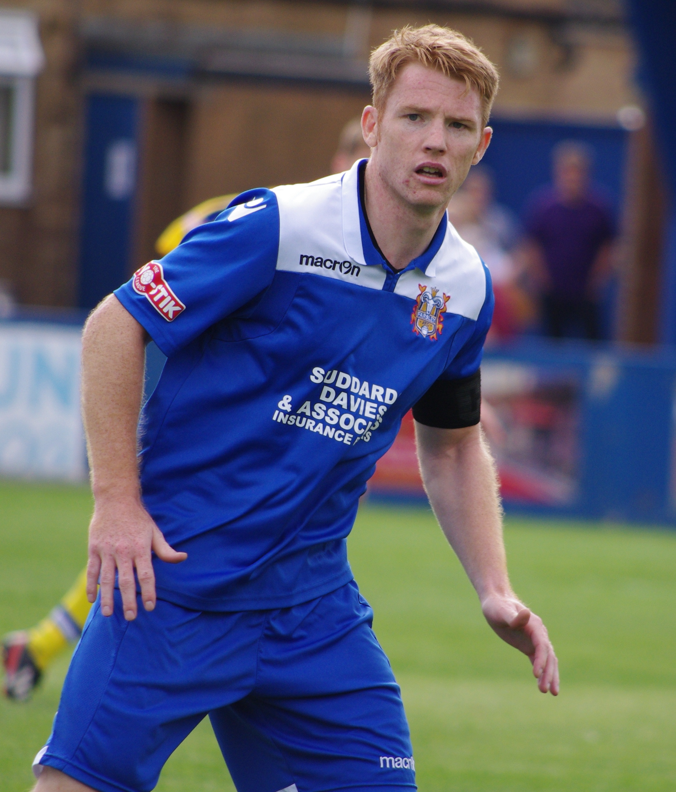 Farsley captain Robbie O'Brien scored the winner at Bamber Bridge