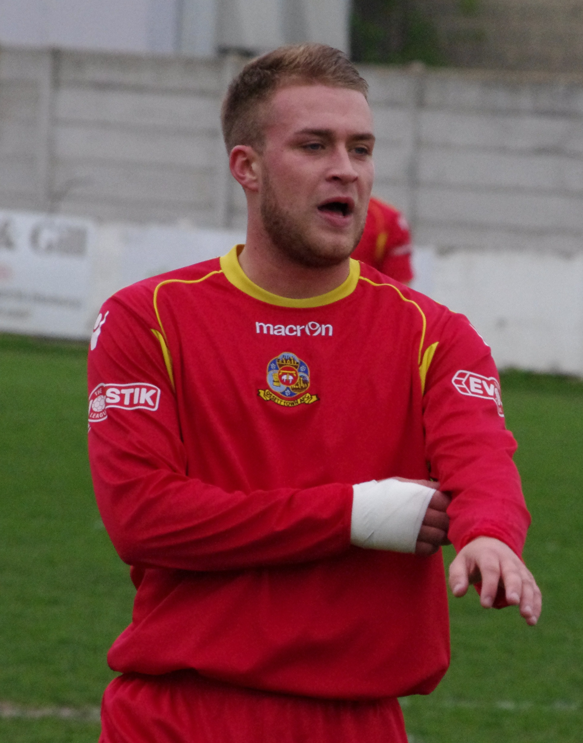 Ossett Town's Louis Horne was sent off in the closing stages