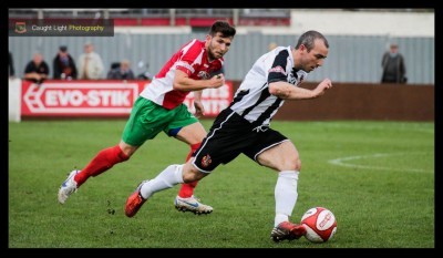 Harrogate captain Jason Mycoe tracking the progress of Spennymoor's Gavin Cogdon. Photo: Caught Light Photography