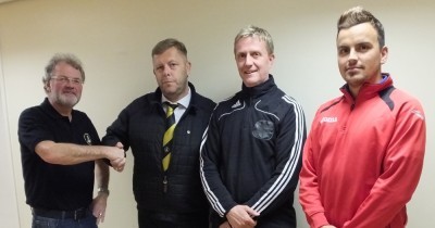 Secretary Granville Marshall with Simon Turfrey (chairman), Paul Lines and Rob Bordman