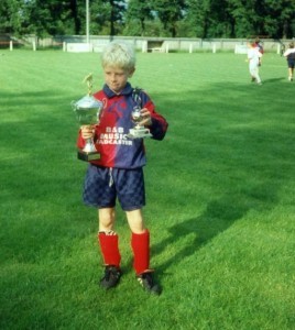 David Brown as an eight-year-old as a Tadcaster Albion junior at Ings Lane