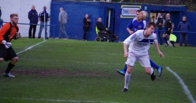 Jack Steers flicks the ball into the net for Hemsworth's second goal