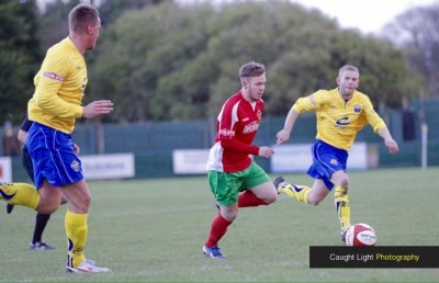 Nathan Cartman leads the attack for Harrogate Railway. Picture: Caught Light Photography