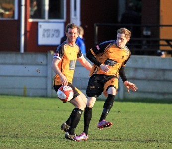 Ossett Albion goal-scorers Dominic Riordan and Ross Hardaker. Picture: Ross Hardaker