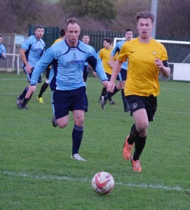 Nostell new signing Henry Owen is chased by Brian Cusworth