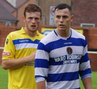 Lewis Morgan, left, has signed for Harrogate Railway after leaving Farsley AFC