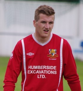 Chris Adams scored the winner for Bridlington Town in the 2-1 win at Albion Sports