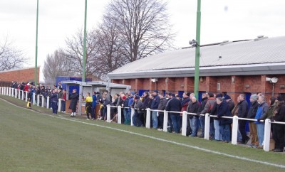 A packed Glasshoughton during their Easter Groundhop game with Nostell in 2013