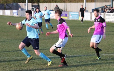 Action from Barton Town Old Boys 1-1 Garforth Town. Picture: Steve Hope