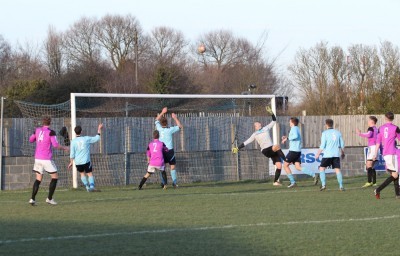 Barton survive a late Garforth chance. Picture: Steve Hope