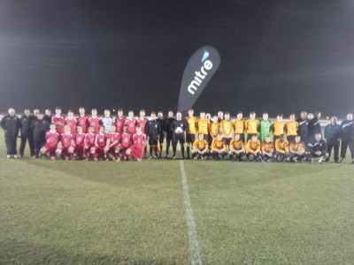 One club: Handworth under 18s A and B team with club officials and the match referee