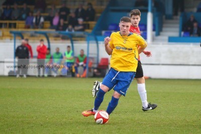 Danny Critchlow put Stocksbridge in front against Norton before the visitors pegged them back. Photo: White Rose Photos