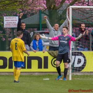 Brad Dixon made his final appearance for Ossett Town on Saturday. Picture: Mark Gledhill