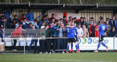 Frost is congratulated in front of his fan club. Photo: White Rose Photos