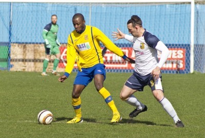 Paddy Miller in action during Tadcaster's 1-0 win at Albion Sports. Picture: Ian Parker