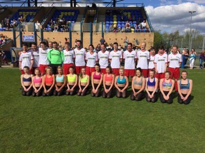 The Emmerdale team and a local dance group