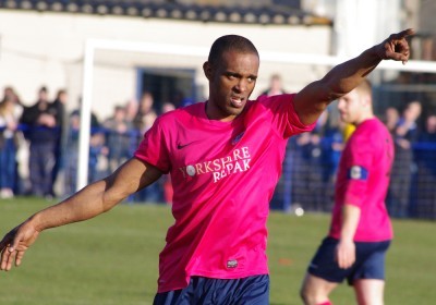 Anton Foster scored Shaw Lane Aquaforce's third goal in the 4-0 victory at Athersley Rec last night