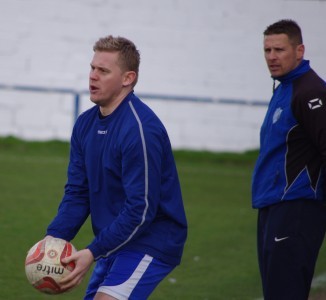 Duncan Bray (left) and Nick Handley (right) can lead Pontefract back to the Premier Division if they win their next two games