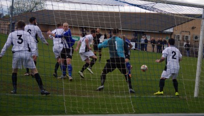 Lee Morris heads home  the opening goal