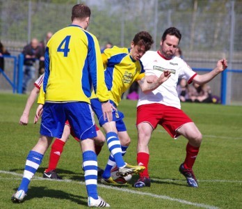 BTP player Matty Christopher loses the ball 