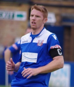 Captain marvel: Robbie O'Brien scored the goal which sent Farsley AFC into the Doodson Sports Cup final