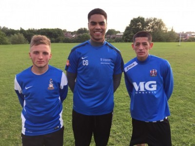 Ciaran Gibson (centre), Luke Gordon (left) and Nathan Quinlan (right) have agreed to sign for Ossett Town