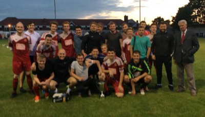 Selby celebrate winning the Eric Lawton Cup on Tuesday night