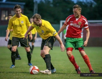 Action from Harrogate Railway 2-0 Nostell Miners Welfare. Picture: Caught Light Photography