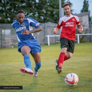 Cameron Lyn on the attack for Harrogate Railway. Picture: Caught Light Photography