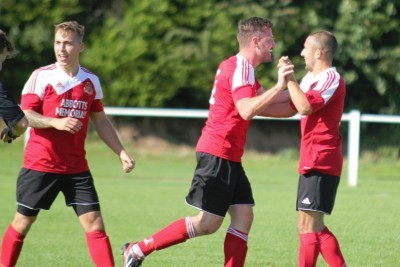 Knaresborough celebrate Ally Wilson's winning goal. Picture: Craig Dinsdale