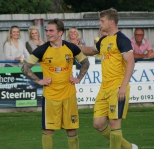 Best Eric Cantona impression? George Conway celebrates his incredible second half goal. Picture: Keith Handley