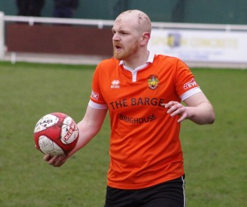 Brighouse defender Chris Fisher was sent off after Ossett's winner because he used an offensive four-letter word towards referee Michael Brownsett