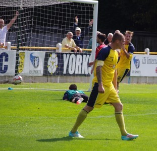 Nick Black looks on stunned as Thornton begins to celebrate