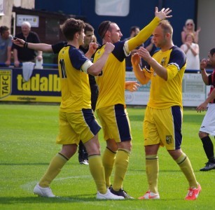 Beadle is patted on the head after scoring