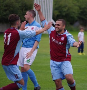 Ash Flynn scored the winner for AFC Emley in the last minute at Glasshoughton