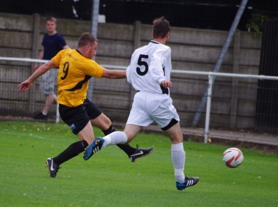 Jon Froggatt fires Handsworth ahead in the seventh minute