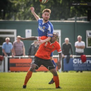 Popular Harrogate Railway defender Mike Morris has joined Nostell Miners Welfare. Picture: Caught Light Photography