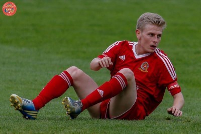 David Brown gave Ossett Town the lead from the penalty spot. Picture: Mark Gledhill