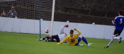 Danny Critchlow levels the scores after the game