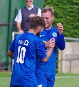 George Bissett celebrates with Taylor