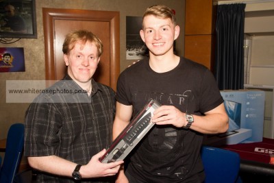 Former Shaw Lane and Pontefract midfielder Paul Haigh won a chef's knife as well. Picture: White Rose Photos