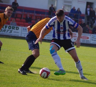 Gavin Allott scored twice for Shaw Lane