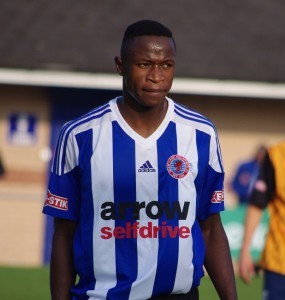 Jonathan Wafula scored Shaw Lane's second goal in the 3-0 win at Market Drayton