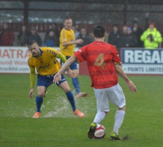 Stocksbridge and Ilkeston played in terrible conditions. Picture: Gillian Handisides