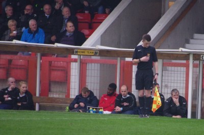 Northwich manager Jim Gannon was a frustrated figure during the FA Trophy tie