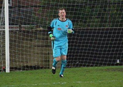 Former AFC Emley captain Paul Sykes played in goal for Shirebrook Town