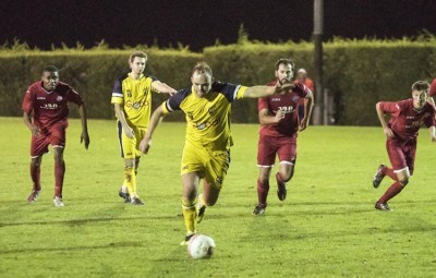 Jimmy Beadle equalises for Tadcaster at Parkgate. Picture: Ian Parker